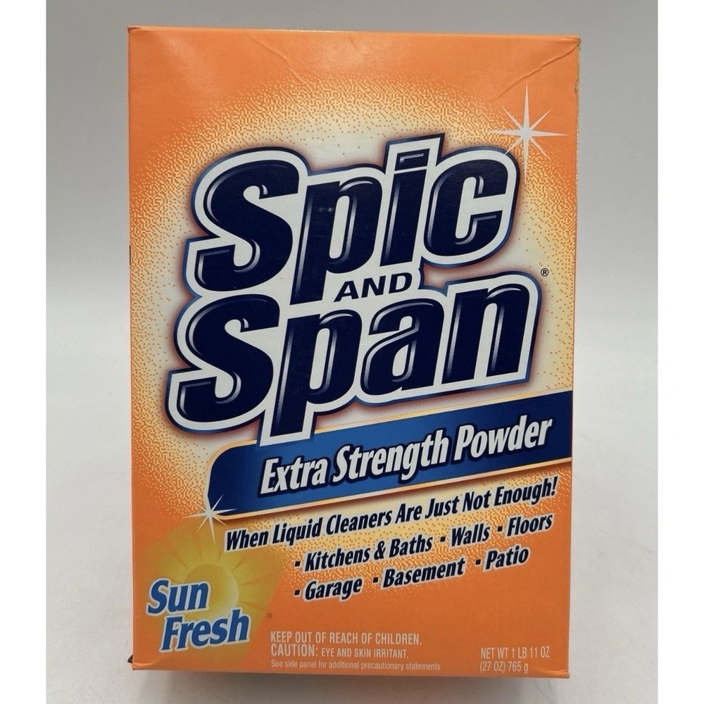 Spic and Span Extra Strength Powder: Sun Fresh 27 OZ NOS Discontinued 1Lb11Oz